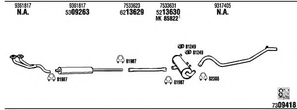 WALKER SA60003B Exhaust System